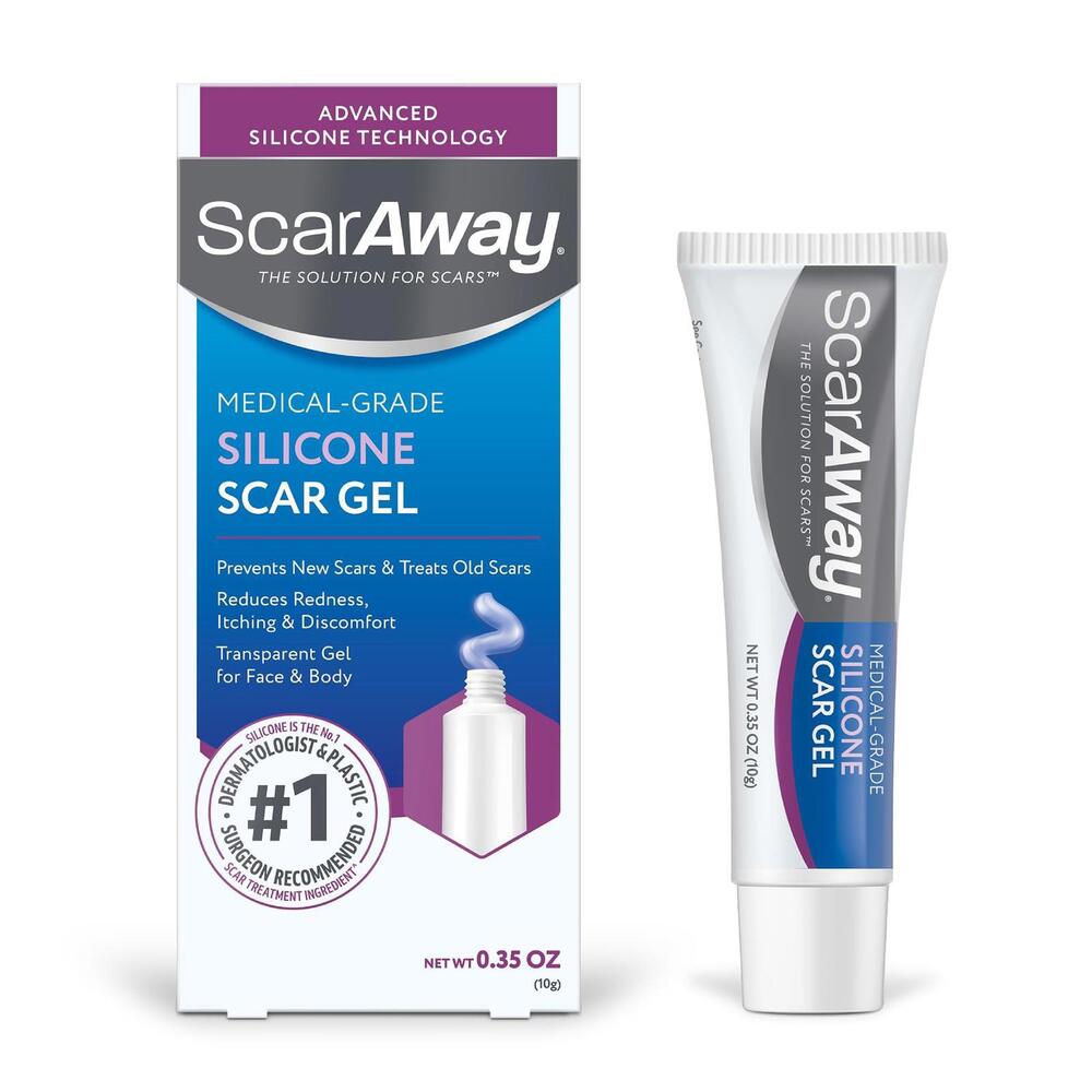 ScarAway Silicone Scar Gel - Injury, Burn, Surgery Scars - 10g (0.35 Oz)